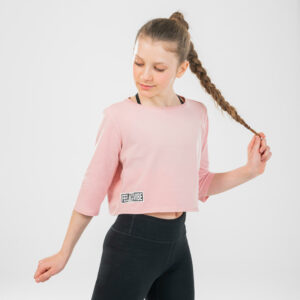 Tanzshirt Modern Dance Crop Top Mädchen rosa