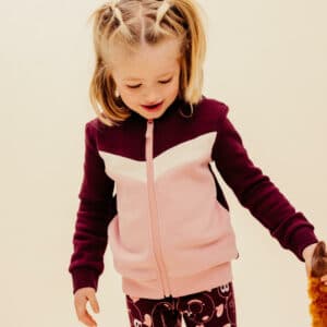 Trainingsjacke Babys/Kleinkinder Basic - bordeaux/rosa