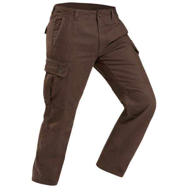 Cargohose Backpacking Travel 100 warm Herren braun