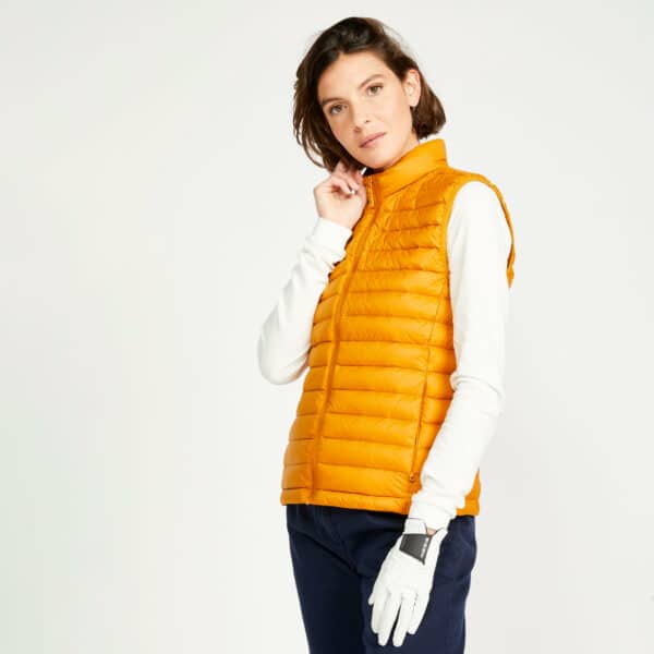 Damen Golf Daunenweste - MW500 ocker