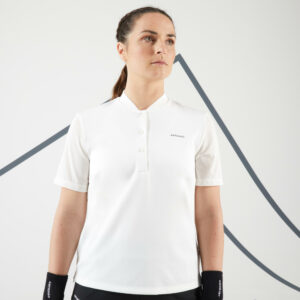 Damen Tennis Poloshirt - Dry 500 Soft weiss