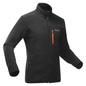 Fleecejacke Bergwandern Herren schwarz