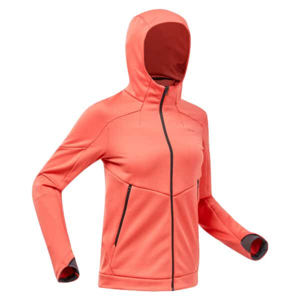 Fleecejacke Bergwandern MH520 Hood Damen orange