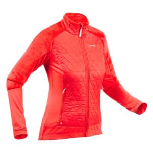 Fleecejacke Damen Hybridjacke Winterwandern SH900 X-Warm