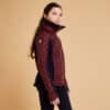 Fleecejacke Reiten 500 warm Kinder violett/blau