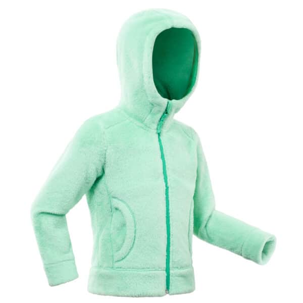 Fleecejacke Winterjacke Wandern MH500 Kleinkinder Mädchen Gr. 92–116 türkis