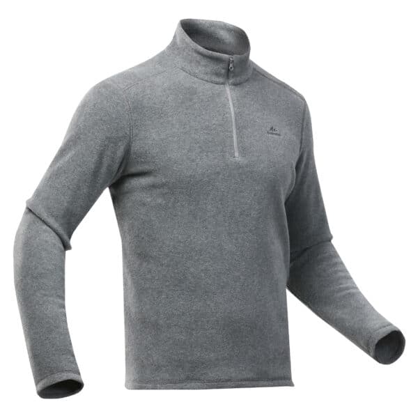 Fleecepullover Bergwandern MH100 Herren grau