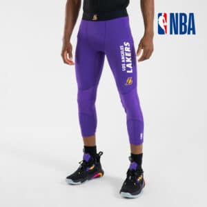Funktionshose 3/4-Tights Basketball NBA Lakers Herren violett