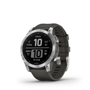 GPS-Uhr Smartwatch Garmin Fenix 7 silber/grau