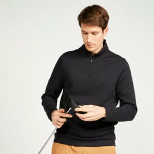 Golf Sweatshirt Herren - MW500 schwarz