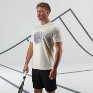 Herren Tennis T-Shirt - TTS Soft Ball Gaël Monfils weiss/lila