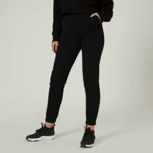 Jogginghose Fitness Regular Baumwolle Essential Damen schwarz