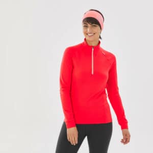 Langlaufshirt Damen langarm warm - XC S 100 rot