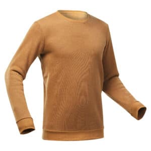 Pullover Naturwandern NH150 Rundhals Herren ocker