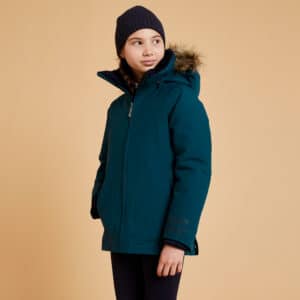 Reitjacke 500 Warm wasserdicht Kinder petrol