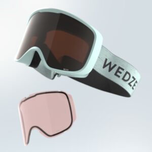 Skibrille Snowboardbrille Erwachsene/Kinder Allwetter - G 100 I grün