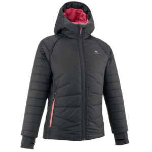 Wattierte Wanderjacke Hybridjacke Kinder Gr. 122–170 dunkelgrau