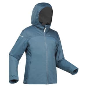 Winterjacke Winterwandern SH100 X-Warm wasserdicht -3 °C Kinder Mädchen Gr. 122–170 blau