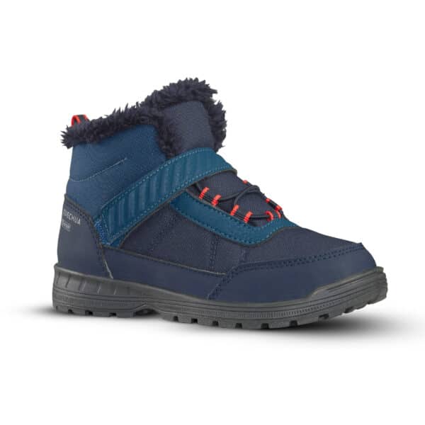 Winterschuhe Kinder Winterwandern warm wasserdicht Klettverschluss Gr. 24-34 - SH100 marineblau