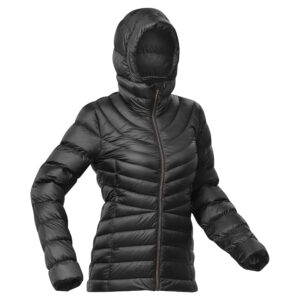 Daunenjacke Damen bis -10 °C Trekking - MT500 schwarz