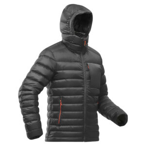 Daunenjacke Herren bis -10 °C Trekking - MT500 schwarz