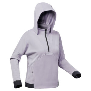 Fleecepullover Bergwandern MH500 Hoodie Damen violett