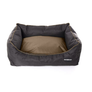 Hundekorb Domino Waterproof schwarz/beige