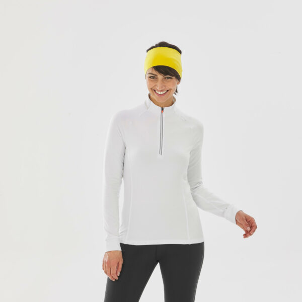 Langlaufshirt Damen langarm warm - XC S 100 weiss