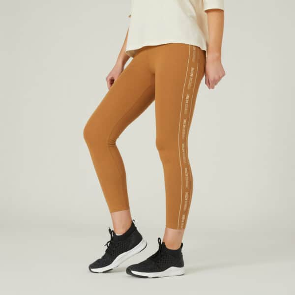 Leggings 7/8 Fit+ braun mit Motiv