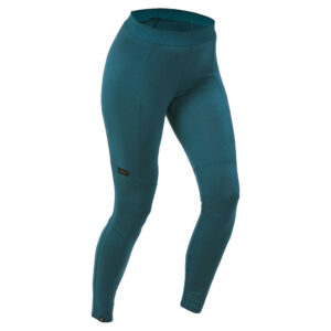 Merino Tights Damen Trekking lange Unterwäsche - MT500 türkis