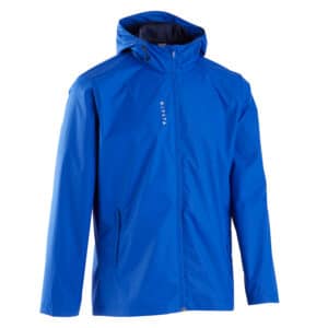 Regenjacke Fussball T100 wasserdicht Damen/Herren blau