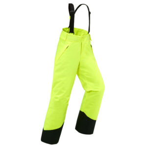 Skihose Kinder warm wasserdicht - 500 PNF neongelb