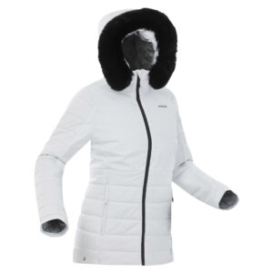 Skijacke Damen warm mittlere Länge - 100 weiss