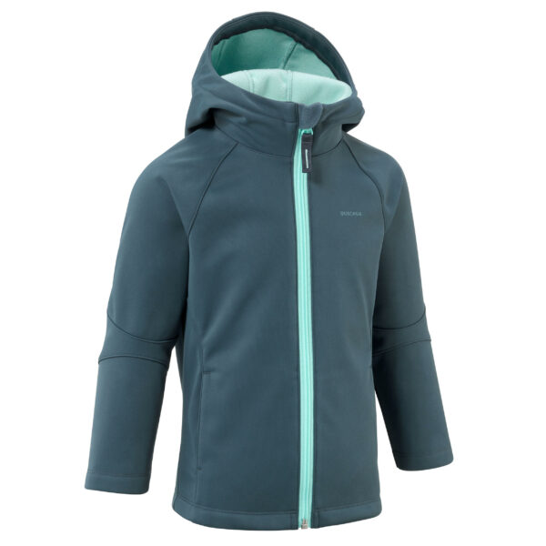 Softshelljacke Kleinkinder Bergwandern - MH550 Gr. 92–116 blau