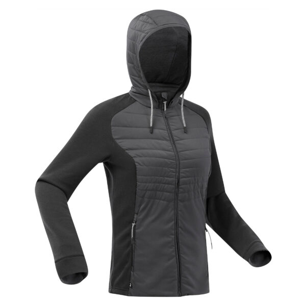 Sweatjacke Damen Naturwandern - NH500 schwarz