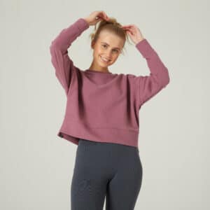 Sweatshirt 120 Rundhals Damen - lila