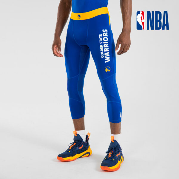 3/4-Tights Basketball 500 NBA Golden State Warriors Damen/Herren blau