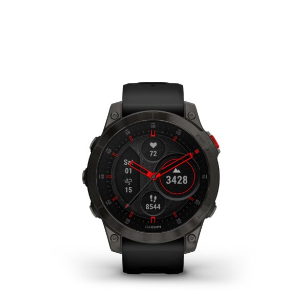GPS-Uhr Smartwatch Multisportuhr Garmin Epix Sapphire Herren mit Herzfrequenzmessung Titan