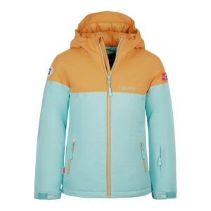 Hallingdal Wattierte Jacket Girls Aqua/Honey