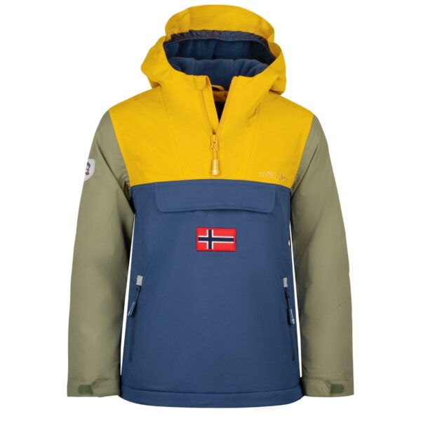 KIRKENES ANORAK BOYS GOLDEN YELLOW / MYSTIC BLUE/MOSS