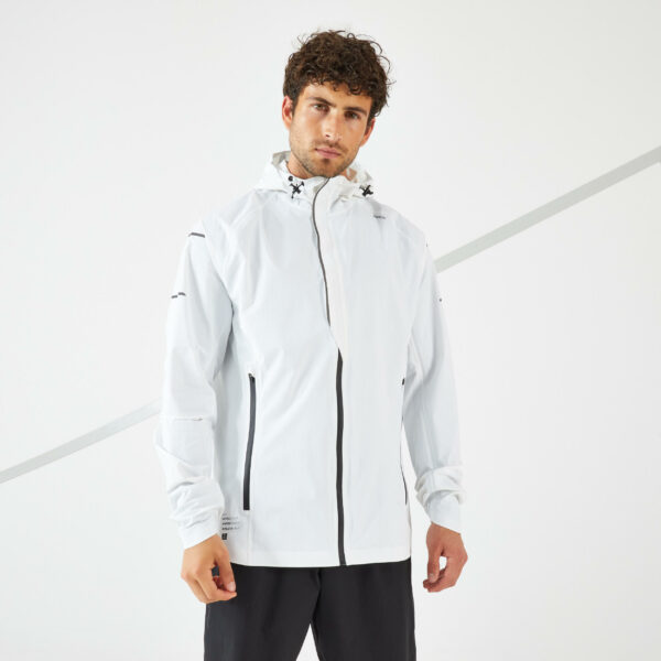 Laufjacke Herren wasserdicht winddicht - Rain+ weiss