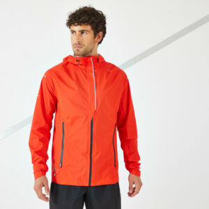 Laufjacke Herren winddicht wasserdicht - Rain+ rot