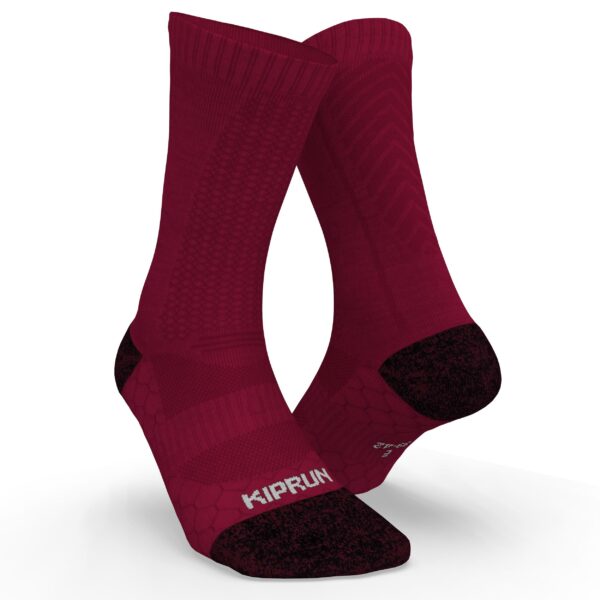 Laufsocken halbhoch Merinowolle - Run 900 bordeaux