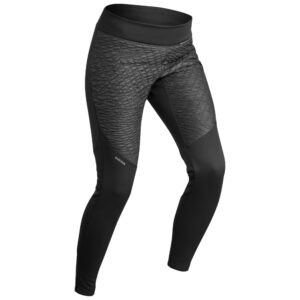 Leggings Winterwandern SH500 warm wasserabweisend Damen schwarz