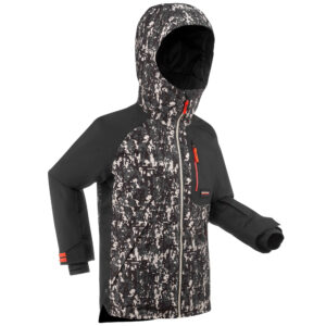 Snowboardjacke Kinder - SNB 500 Kid Grafik schwarz