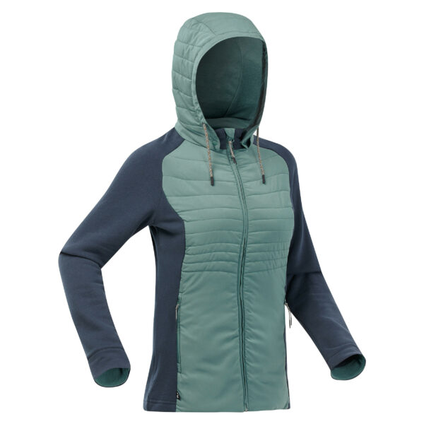 Sweatjacke Damen Naturwandern - NH500 grün