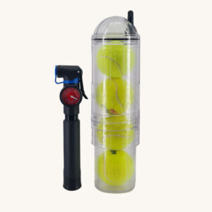 Druckbehälter Tennisbälle TUBO+ für 4 Bälle mit Pumpe
