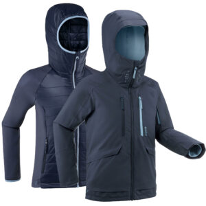 Skijacke Jungen 3-in-1 - FR900 marineblau