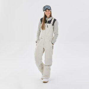 Snowboardhose Latzhose Damen wasserdicht - 900 beige