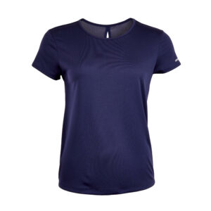 Damen T-Shirt Tennis Rundhals - Dry Essentiel 100 marineblau